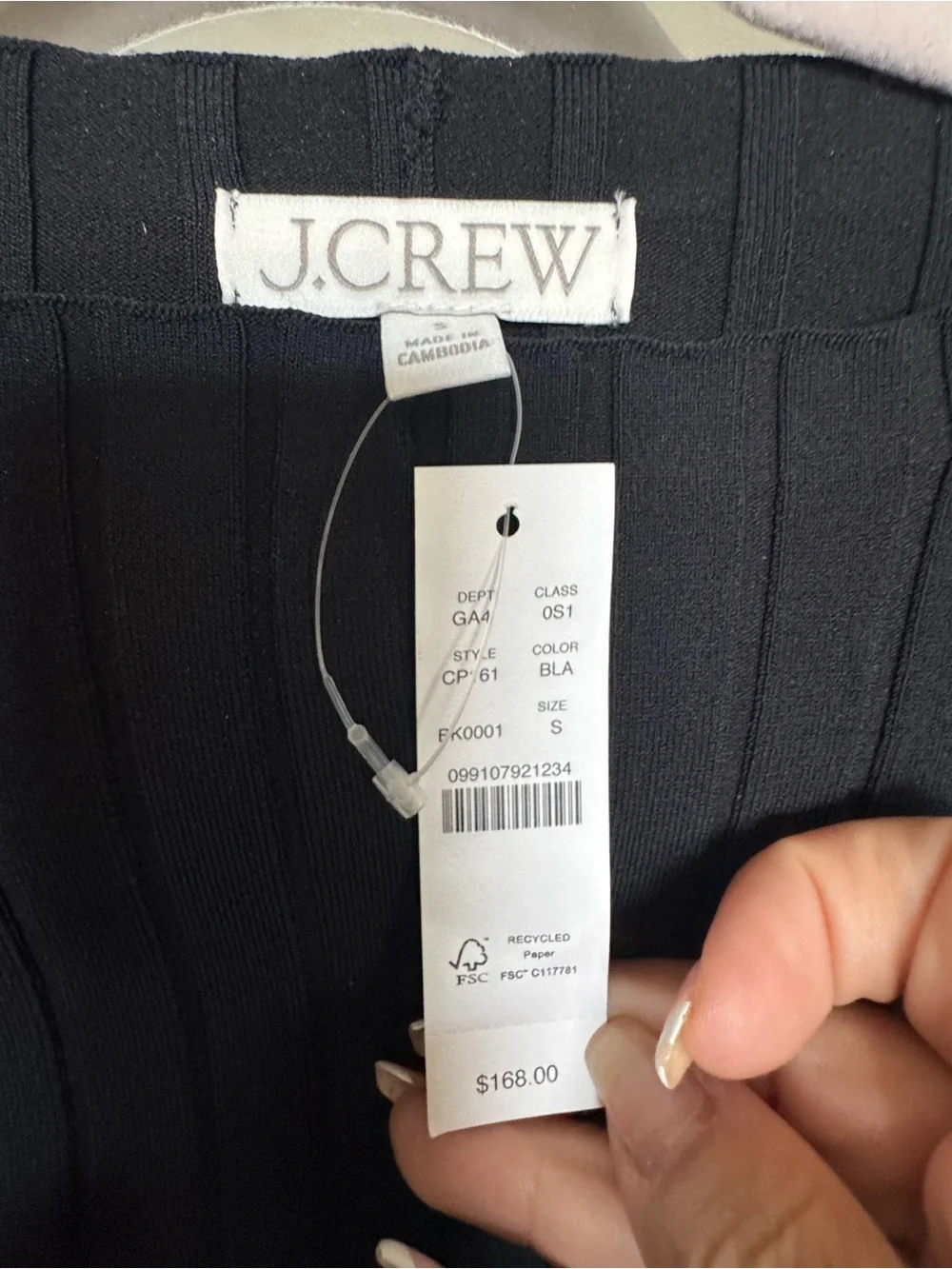 New! J.Crew Rib-knit mini sweater-dress  Fit & Flare Dress